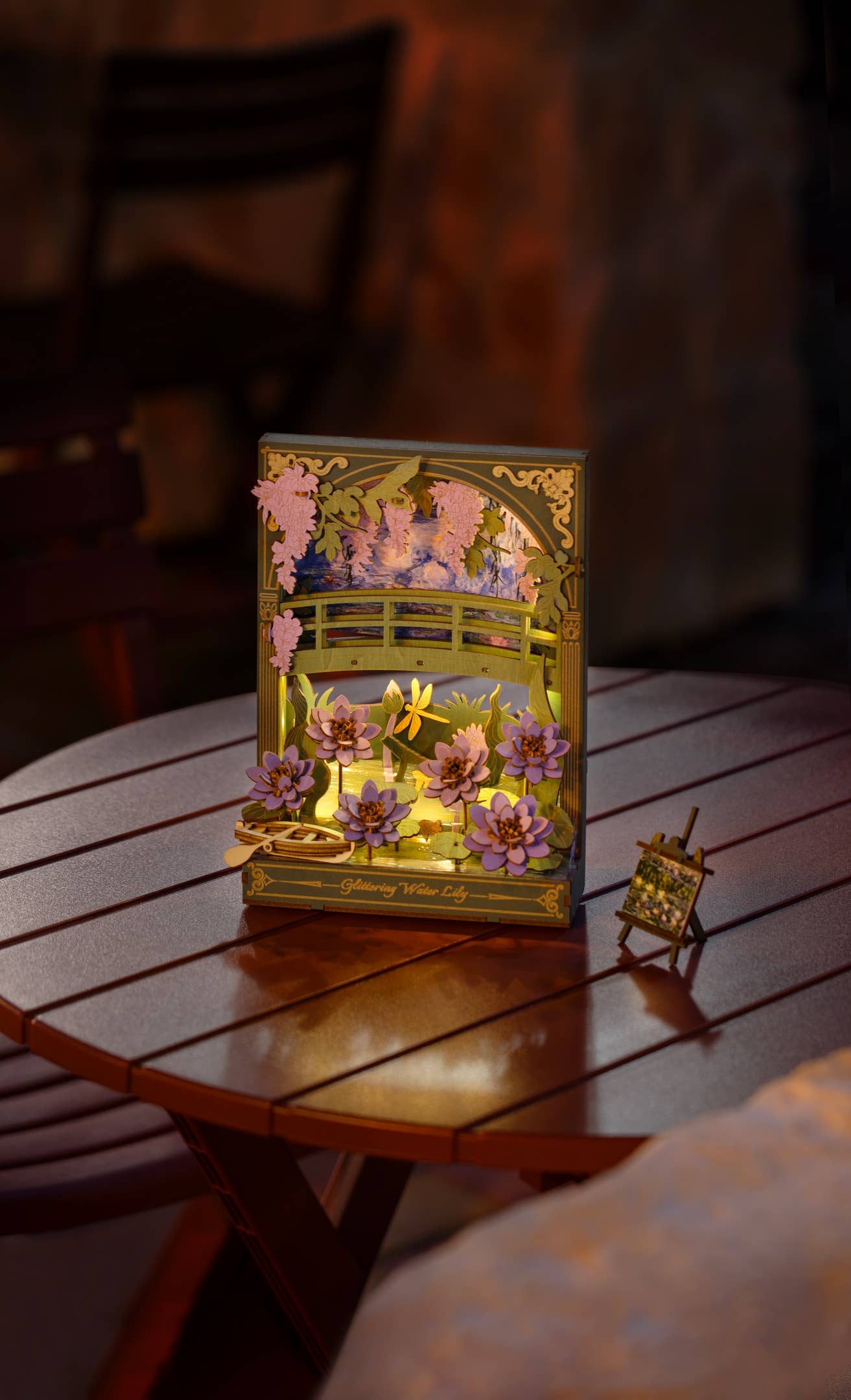 3D Wooden Puzzle: Glittering Water Lily