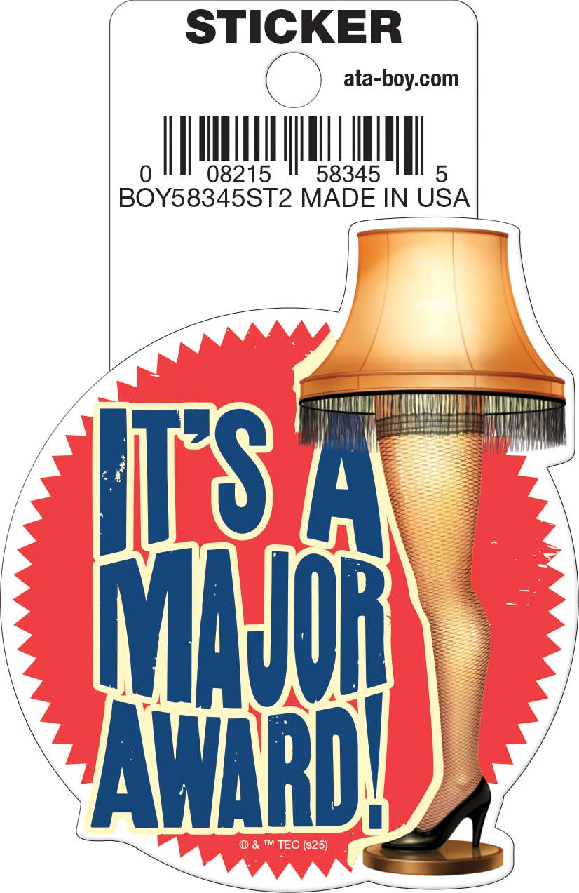 Christmas Story Major Award Die Cut Sticker