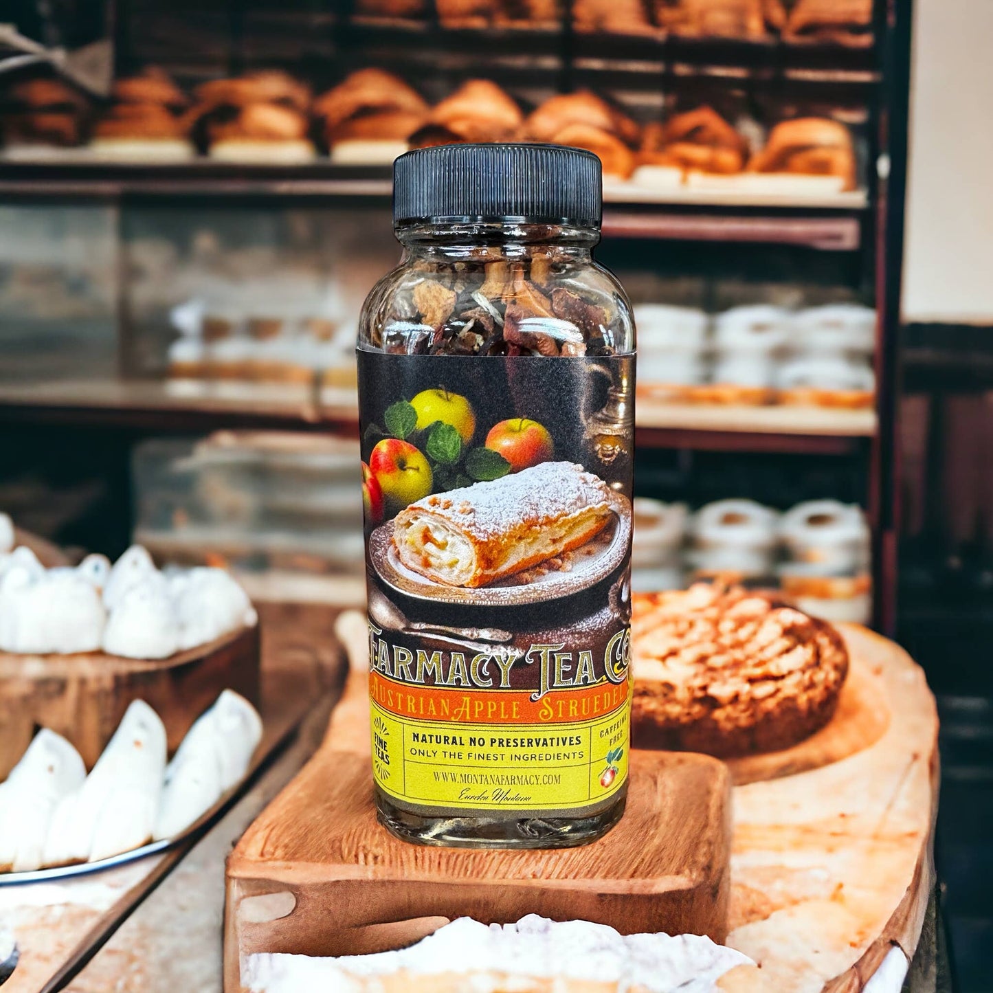 Austrian Pastry Shop Patisserie Almond Apple Strudel Tea