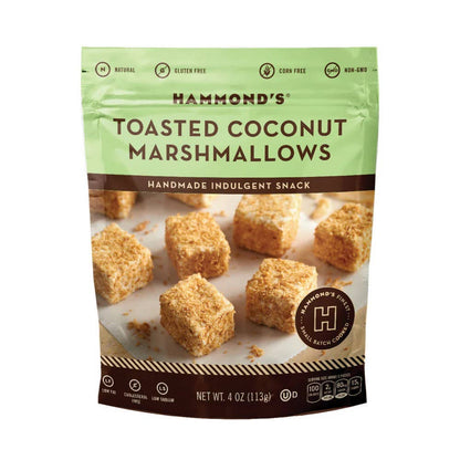 Handmade All-Natural Marshmallows - Toasted Coconut -4oz Bag