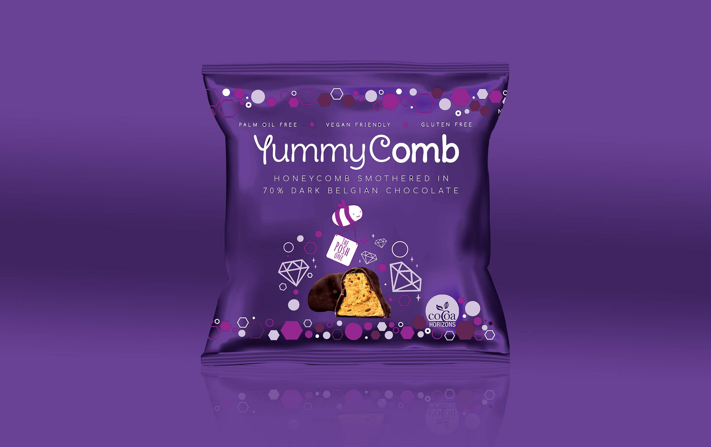 70% Dark Belgian Chocolate Honeycomb pocket packs (40g)