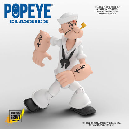 Boss Fight Studio: Action Figures and Collectibles - Popeye Classics Action Figure: Popeye White Sailor Suit