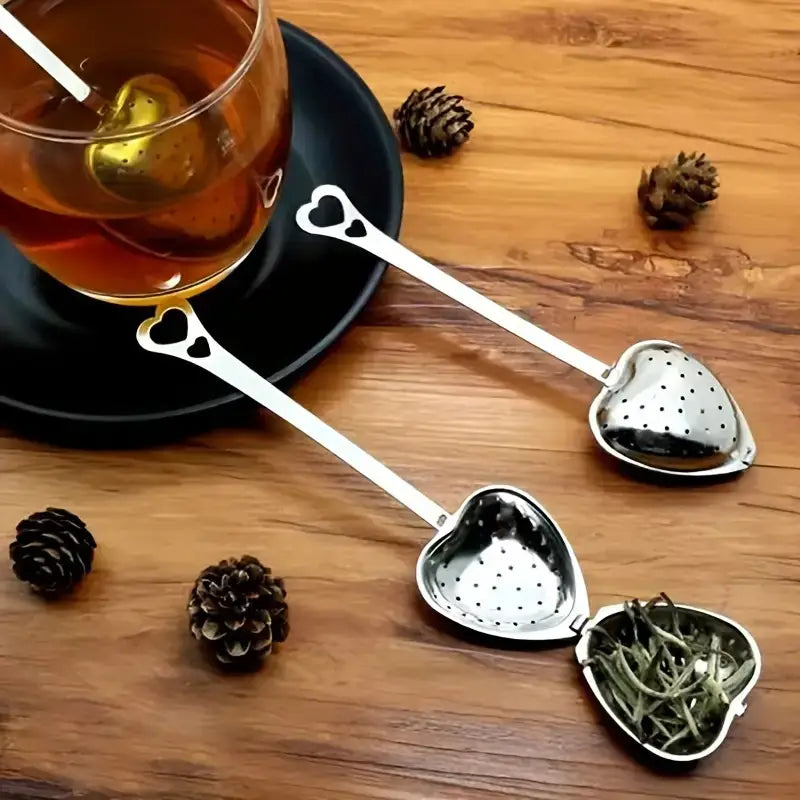 Heart-Shaped Stainless Steel Tea Strainer, chai strainer