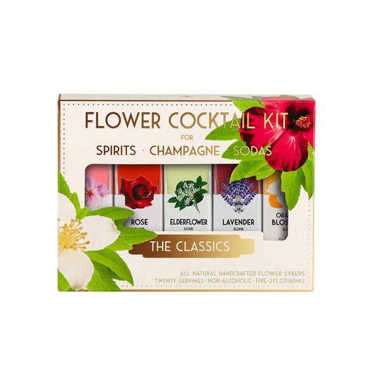 The Classics Flower Cocktail Kit. 5-Pack Flower Syrups.