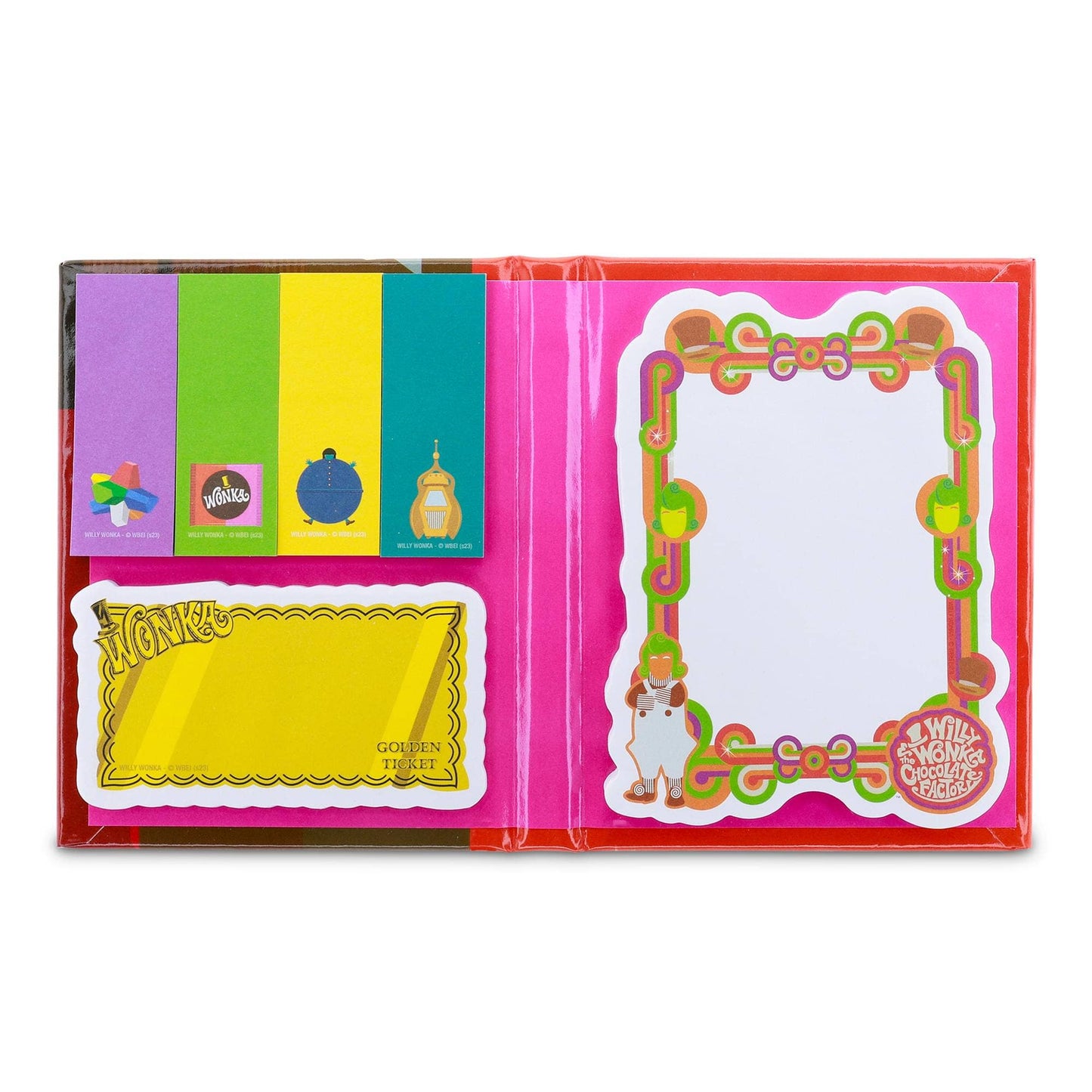 Toynk - Willy Wonka Chocolate Bar Icons Sticky Note and Tab Box Set