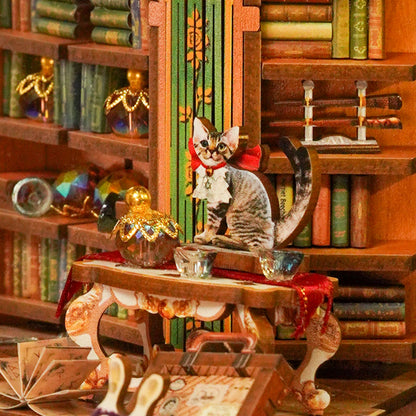 DIY Book Nook Kit: Magical Library w/ Dust Cover