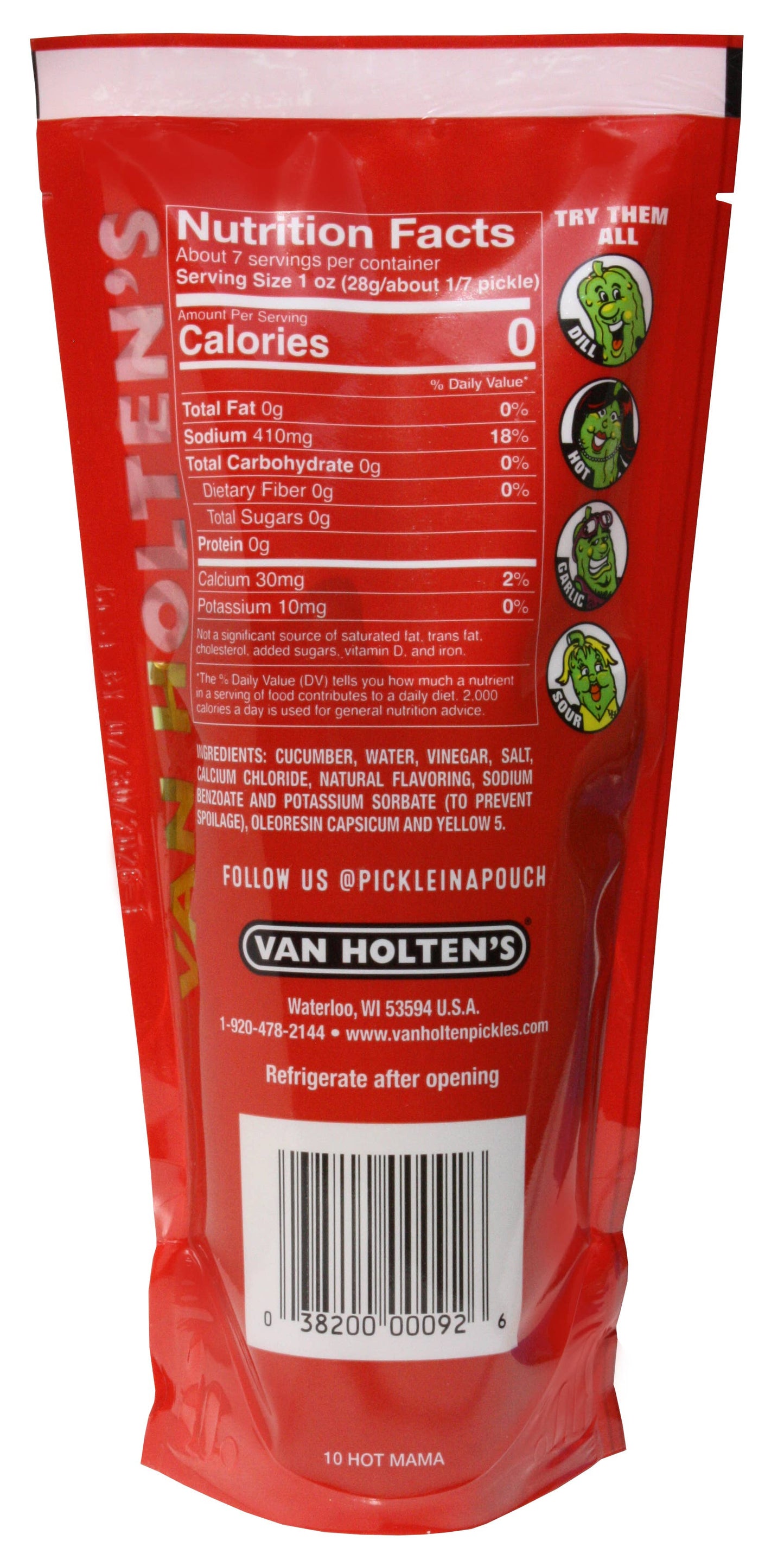 Van Holten's - Van Holten's Hot Mama Pickle-In-A-Pouch, 12ct Case 