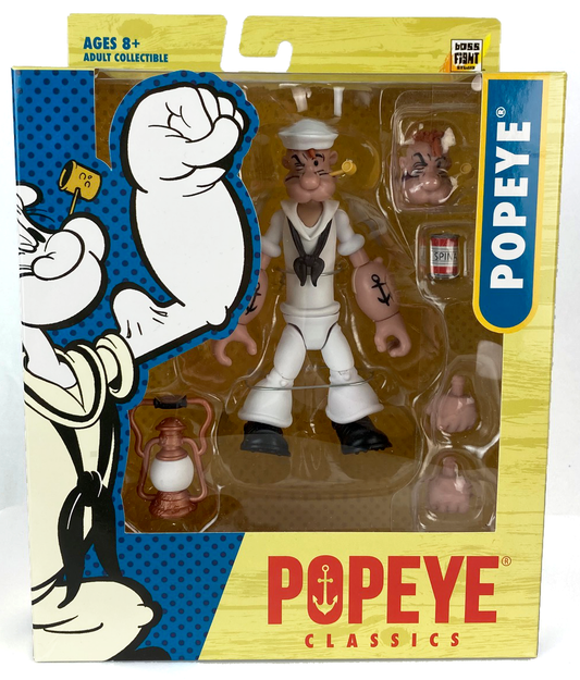 Boss Fight Studio: Action Figures and Collectibles - Popeye Classics Action Figure: Popeye White Sailor Suit