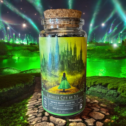 Emerald City on Ice Wizard in Oz  Quince tea Apothecary Jar