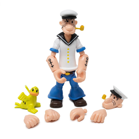 Boss Fight Studio: Action Figures and Collectibles - Popeye Classics Action Figure: Popeye 1st Appearance - white shirt