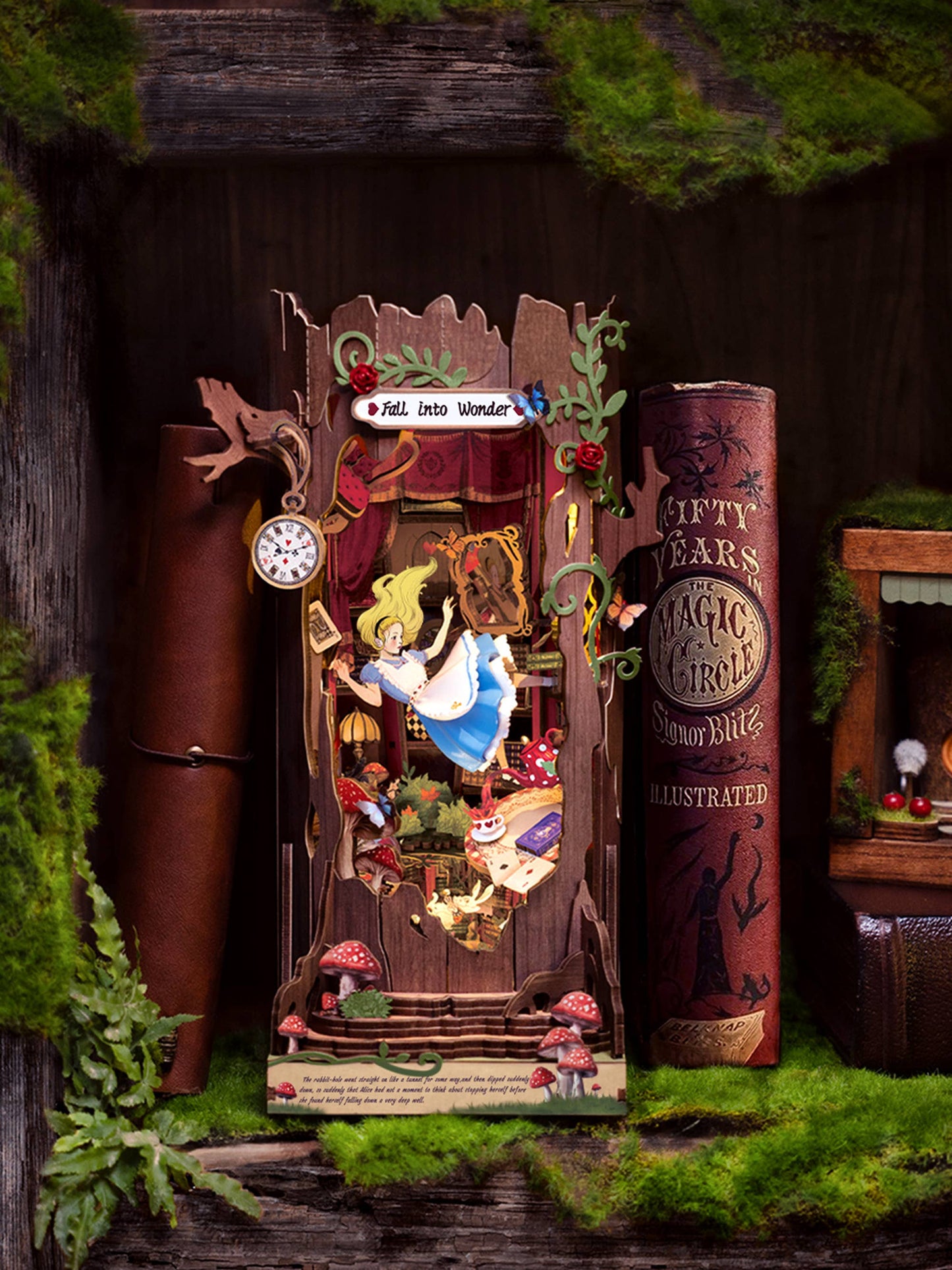 DIY Miniature Book Nook Kit: Fall into Wonder