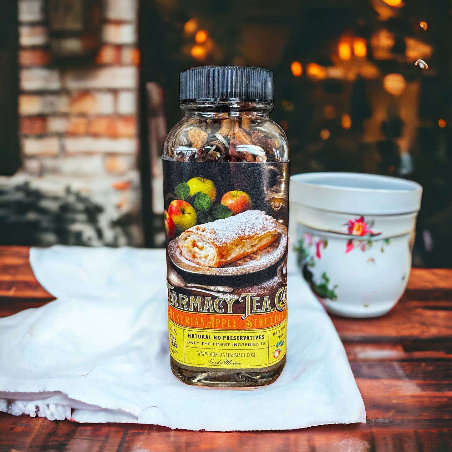 Austrian Pastry Shop Patisserie Almond Apple Strudel Tea