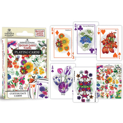 Farmer's Almanac - Backyard Garden Flowers Playing Cards