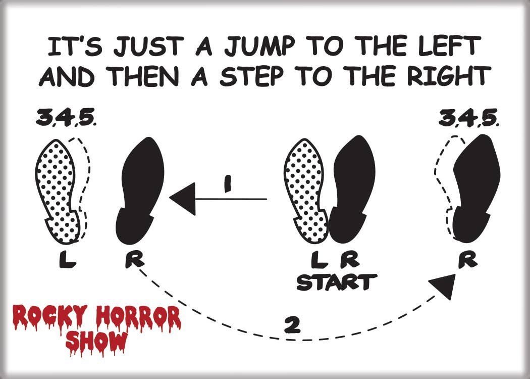 Rocky Horror Show Time Warp Steps Magnet