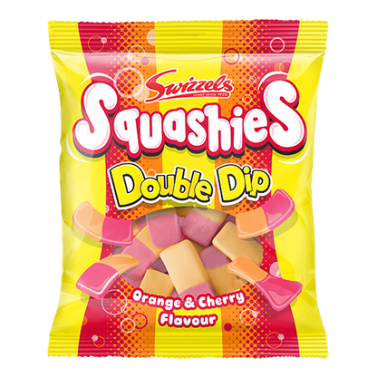 Swizzels Double Dip Squashies Orange /Cherry 160g