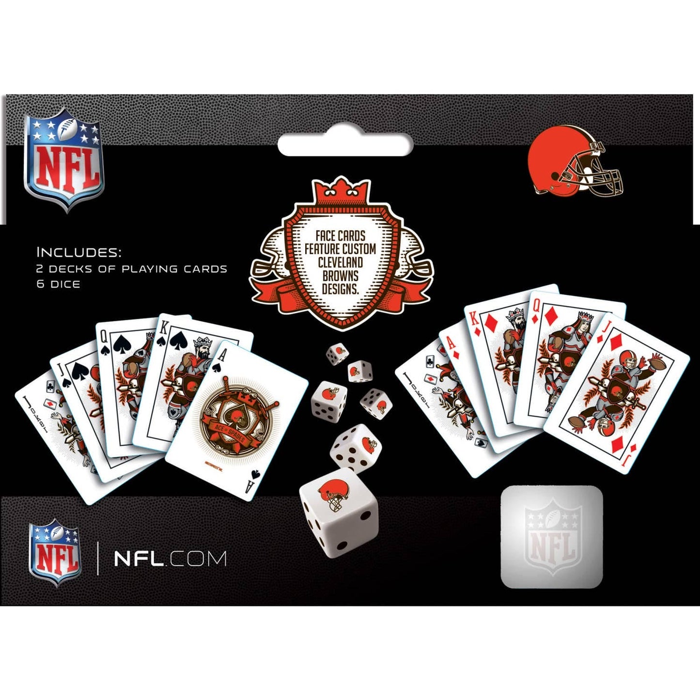 Cleveland Browns - 2-Pack Playing Cards & Dice Set