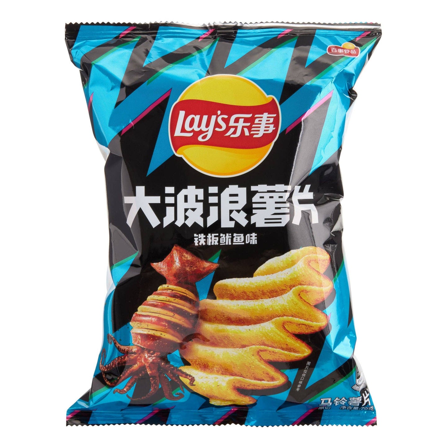 Global Bite Co - Lays Wavy Chips Grilled Squid 70g (China)