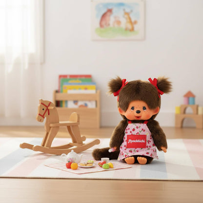 Monchhichi Flower Apron Girl 8 Inch Plush