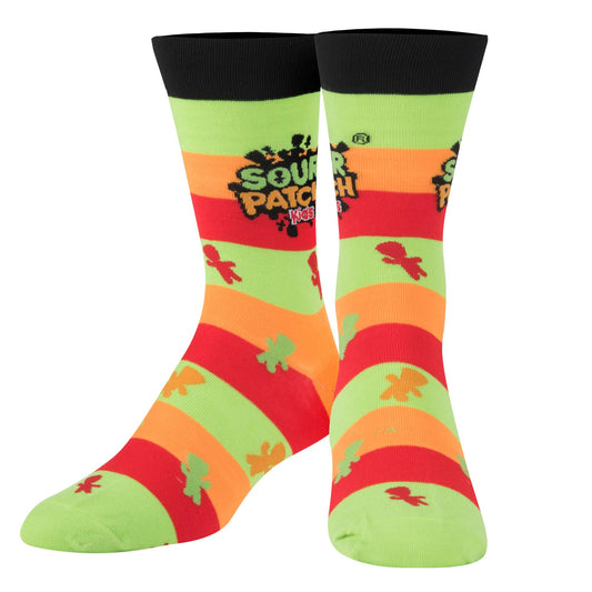 Crazy Socks - Mens Crew - Sour Patch Kids Stripes