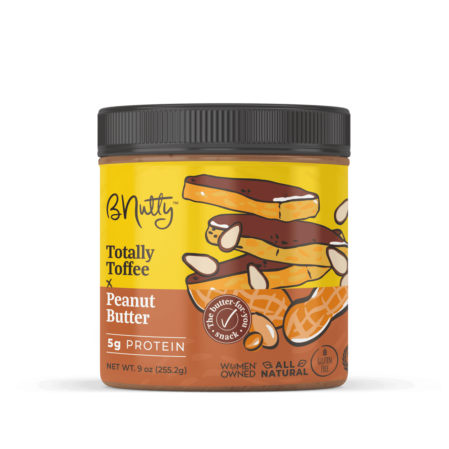 Totally Toffee BNutty Peanut Butter- Case of 6- 9oz
