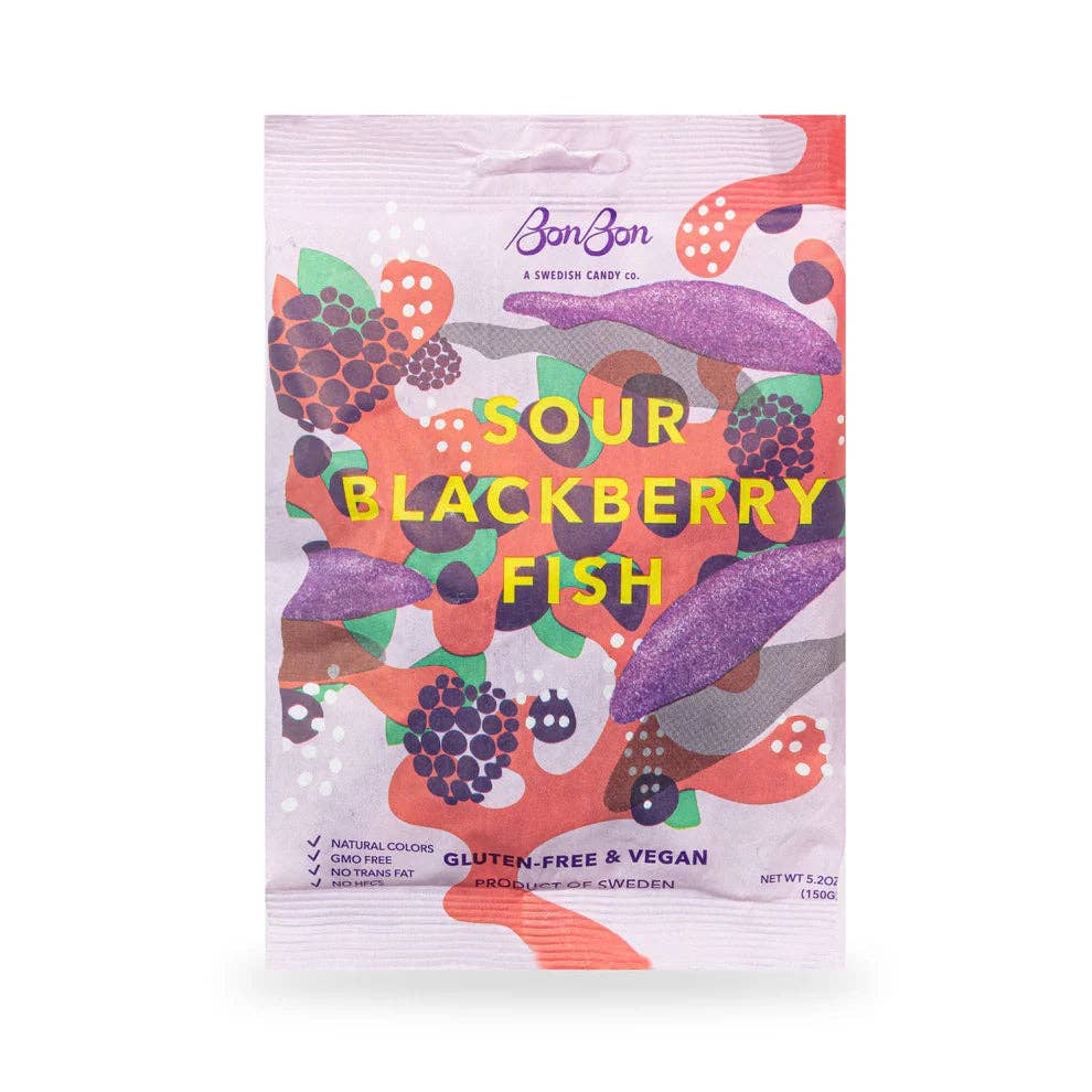BonBon's Sour Blackberry Fish 150g