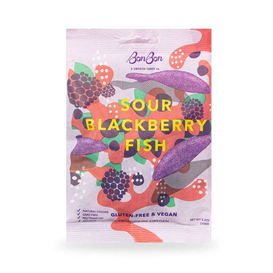 BonBon's Sour Blackberry Fish 150g