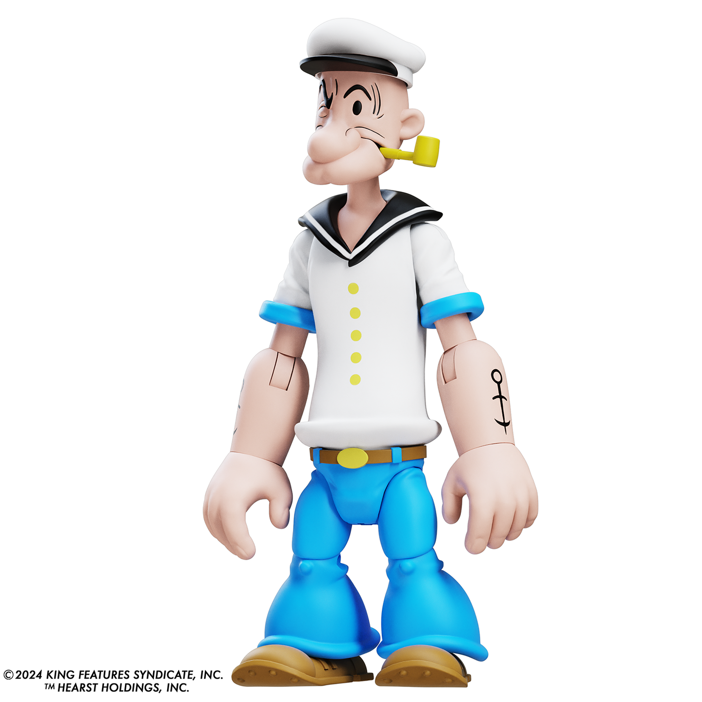 Boss Fight Studio: Action Figures and Collectibles - Popeye Classics Action Figure: Popeye 1st Appearance - white shirt