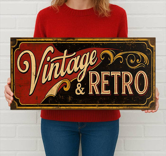 Vintage & Retro Metal Sign – Classic Nostalgic Wall Decor