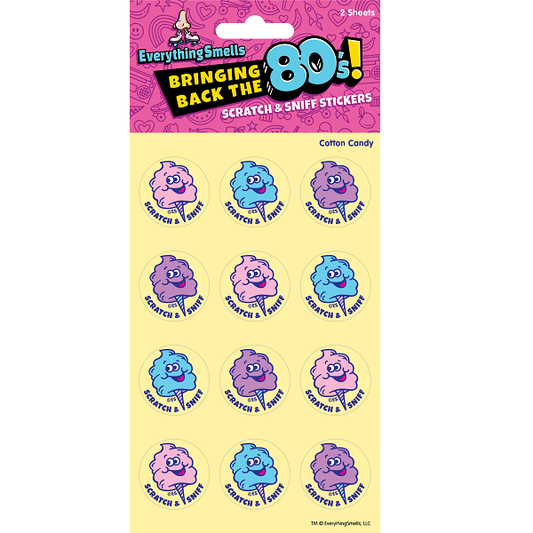 EverythingSmells, LLC - Cotton Candy EverythingSmells Scratch & Sniff Stickers