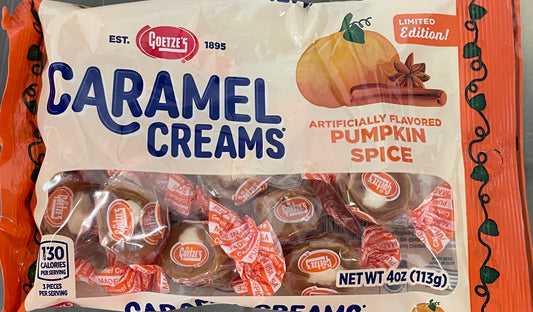 Goetze's Pumpkin Spice Caramel Creams Original - 4oz Bag