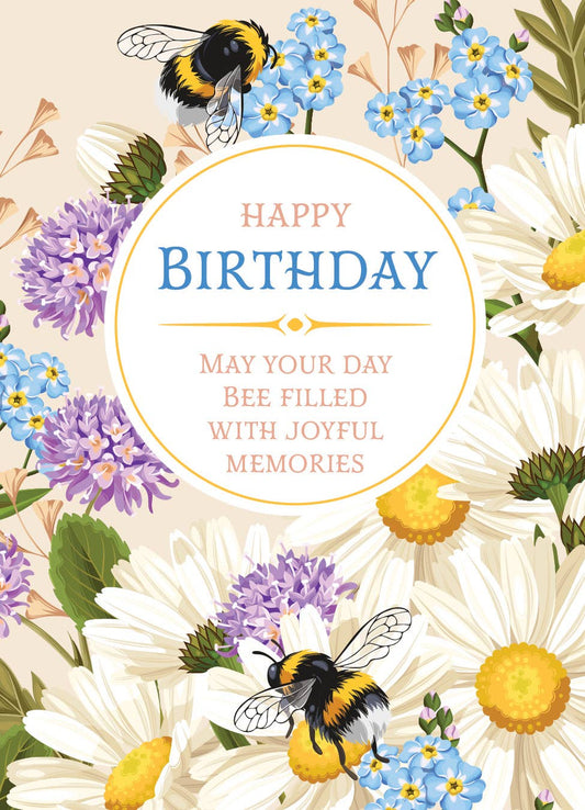 Happy Birthday - Bee - Forget Me Not Seed Packets