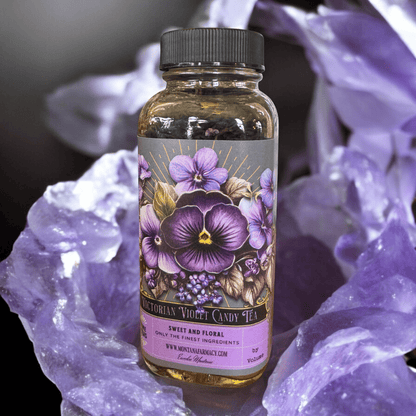 Vintage Victorian Violet Candy Tea Candied French Tea in Jar