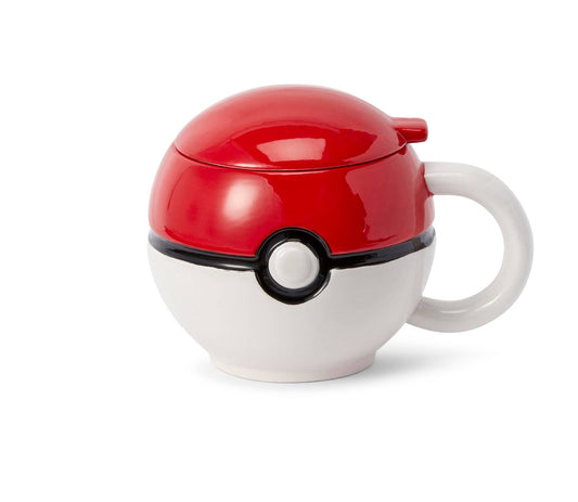Toynk - Pokemon Pokeball Ceramic Coffee Mug with Lid