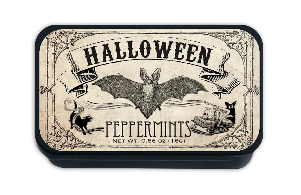 Halloween Themed Mint Tin with Peppermints – Sweet Memories Vintage ...
