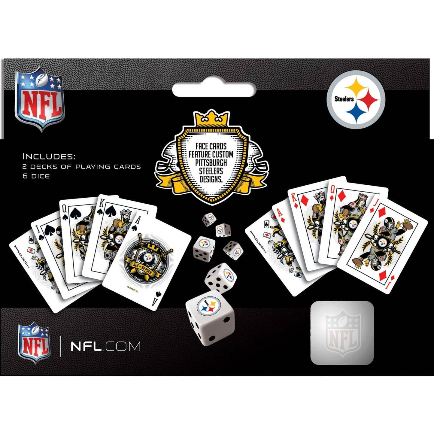 Pittsburgh Steelers - 2-Pack Playing Cards & Dice Set