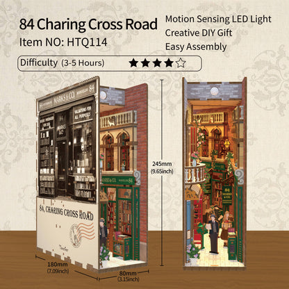 DIY Miniature House Book Nook Kit: 84 Charing Cross Road