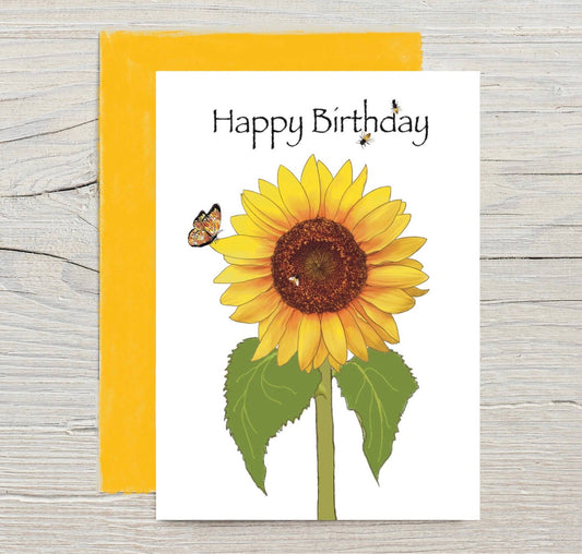 Happy Birthday Card | Sunflower Card | Eco Friendly Card
