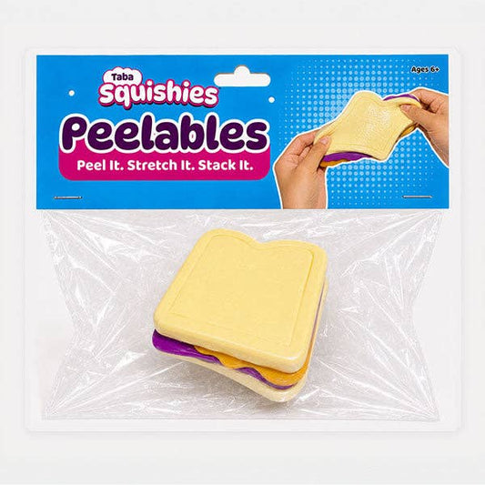Taba Squishies® Peelables Deluxe Premium Silicone Fidget Toy (1pc) PB&J Sandwich