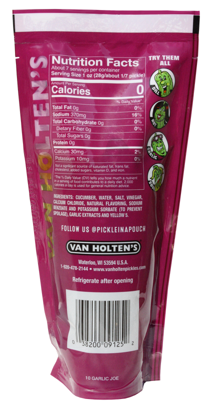 Van Holten's - Van Holten's Garlic Joe Pickle-In-A-Pouch, 12ct Case