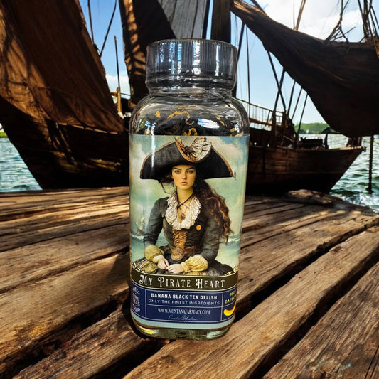MY Pirate Heart Banana Tea Beautiful Vintage Pirate Lady Jar