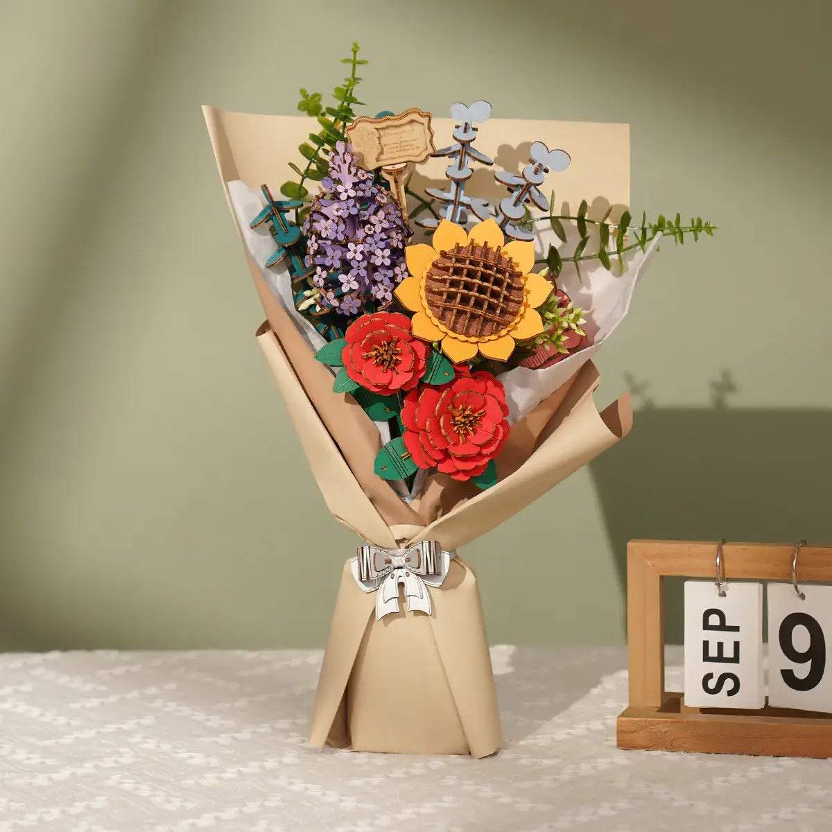 3D Wooden Flower Puzzle Bouquet