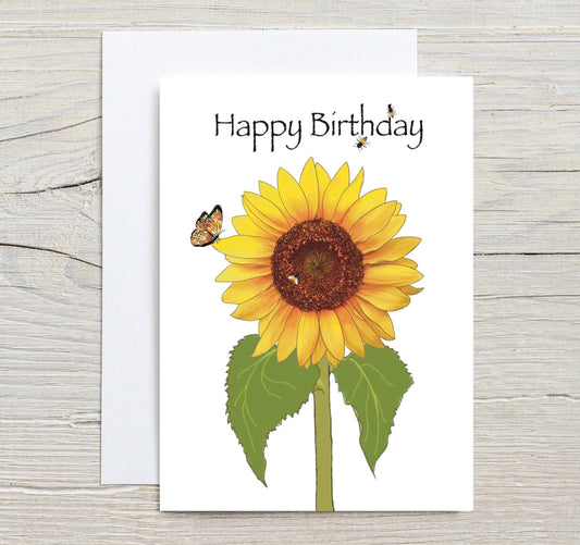 Happy Birthday Card | Sunflower Card | Eco Friendly Card
