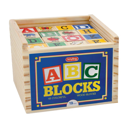 Alphabet Wood Blocks 48 PC