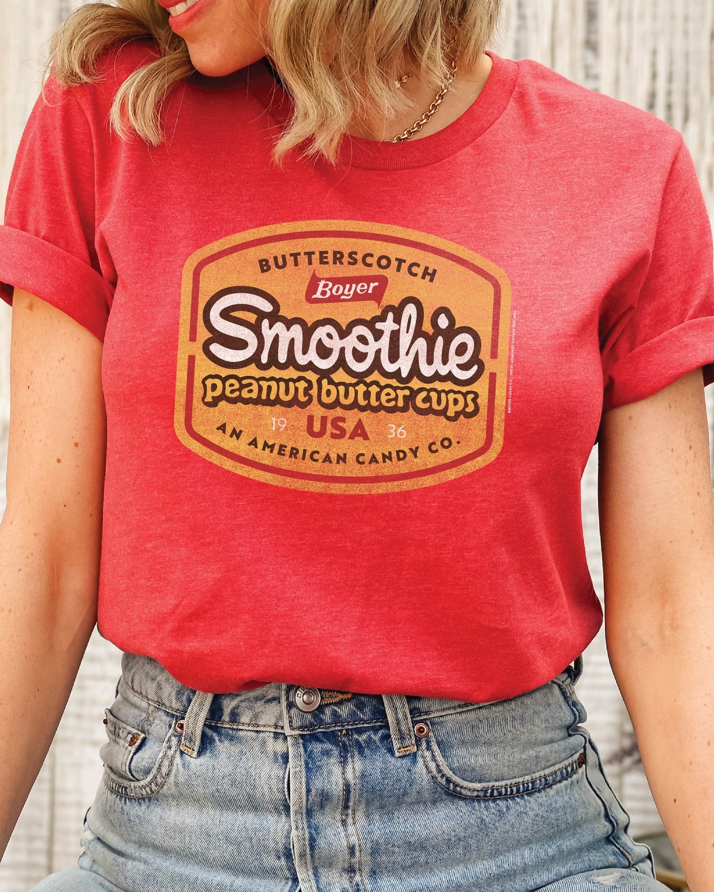unisex smoothie peanut butter cups candy shirt styled casually nostalgic candy lover outfit