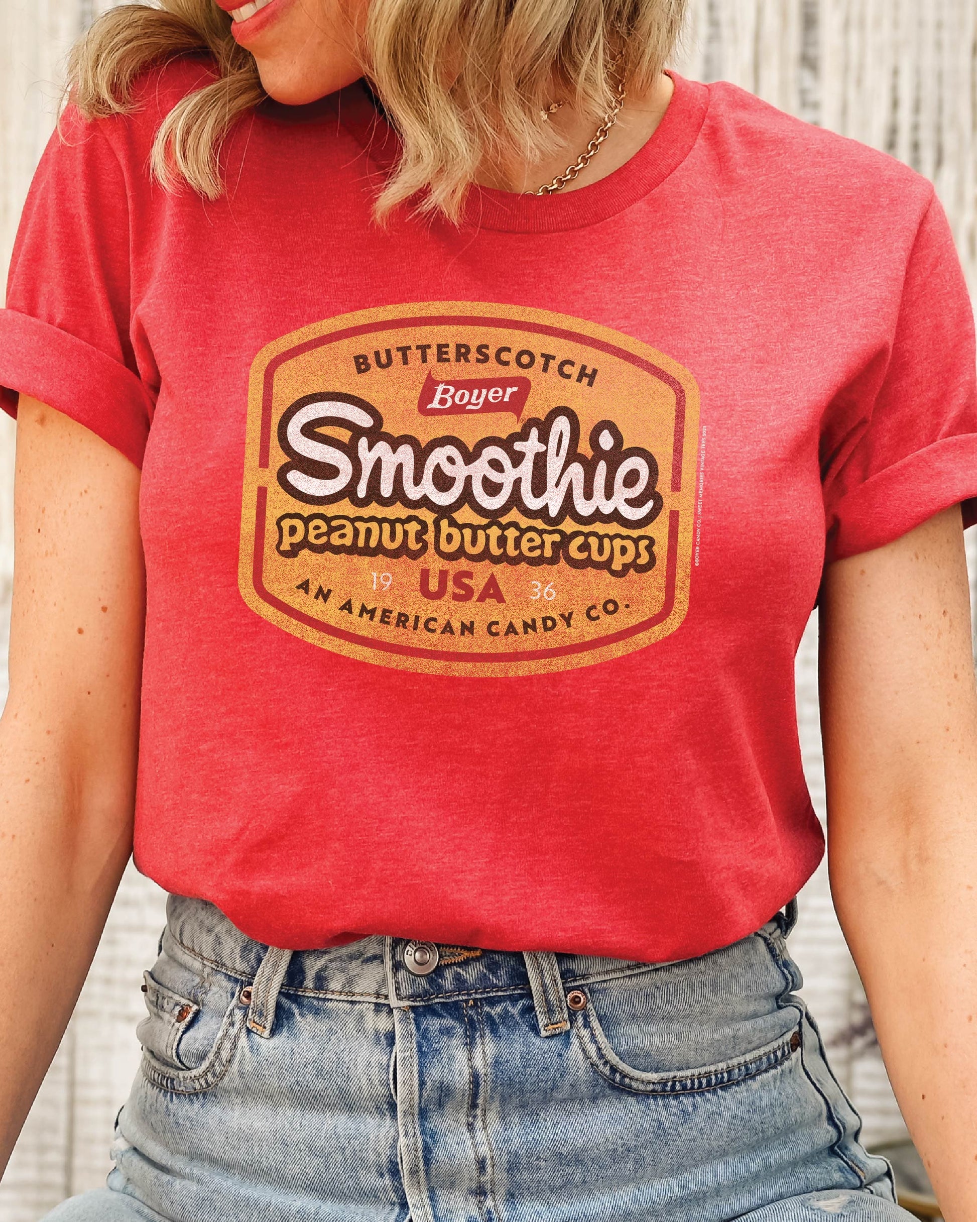 unisex smoothie peanut butter cups candy shirt styled casually nostalgic candy lover outfit