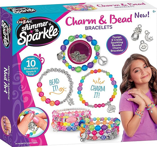 Shimmer N Sparkle Deluxe Bead & Charm Bracelet Set