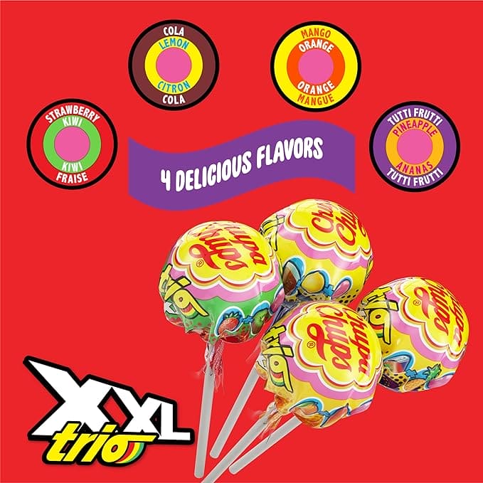 Chupa Chups Xxl Trio Lollipops- 4 Flavors – Sweet Memories Vintage