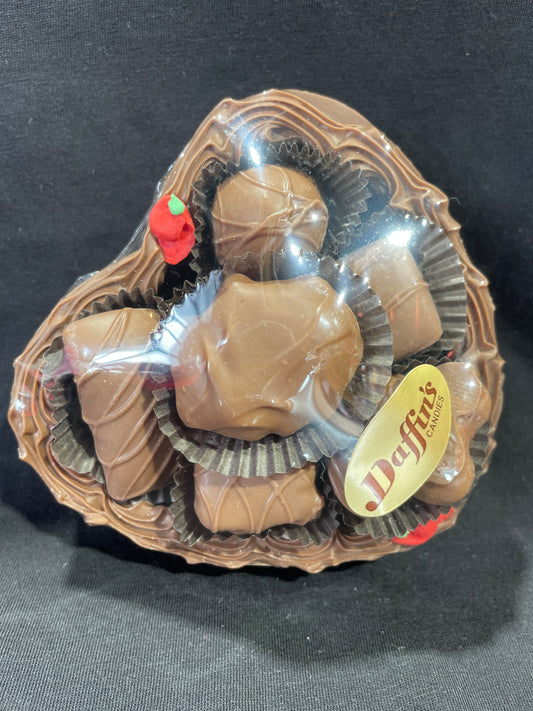 Daffin's 12oz Milk Chocolate Assortment in Heart Shell