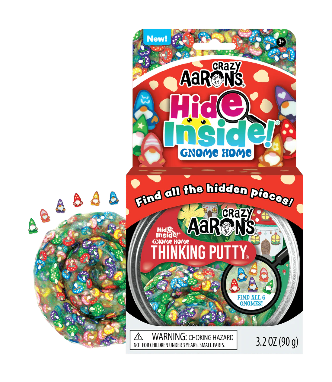 Gnome Home Hide Inside- Full Size 4" Thinking Putty Tin