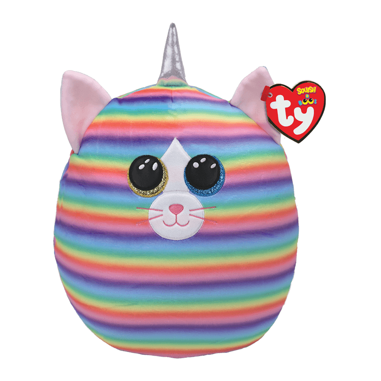 Beanie Babies: Heather Cat Rainbow Squish 14"